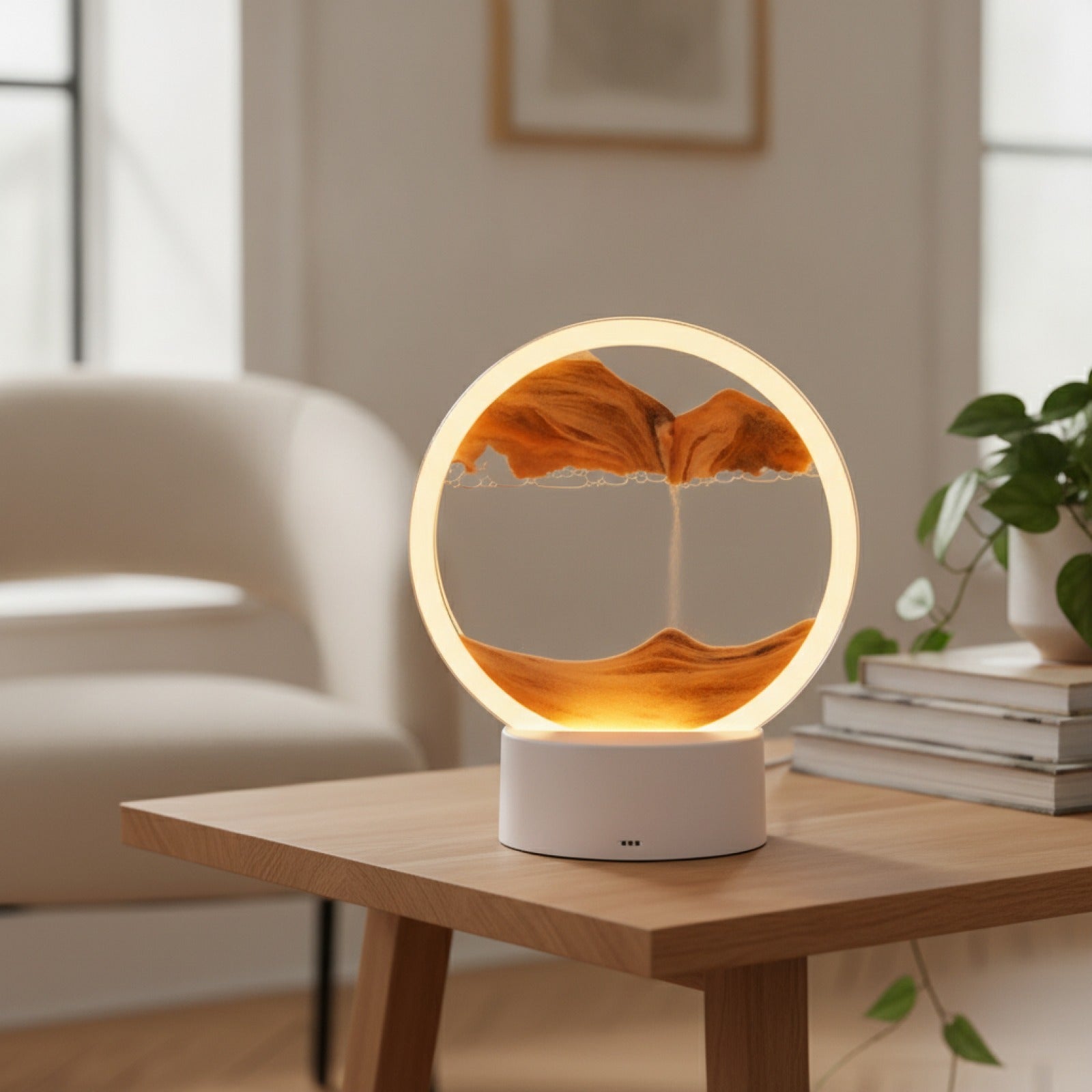 Mouvante Art Naturel Lampe Table Sable Zen